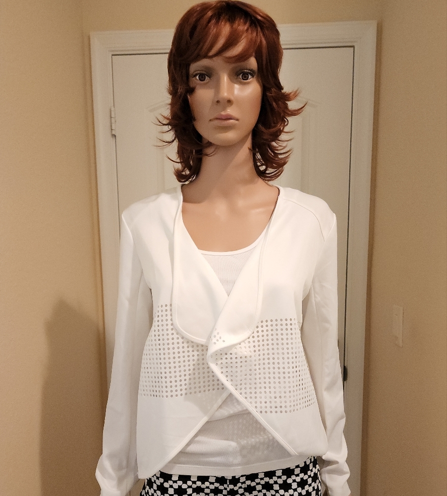 Solid white bolero